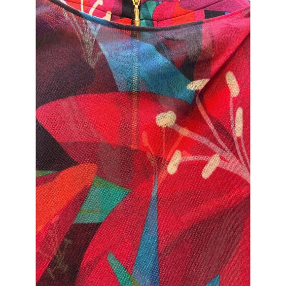 2p Tommy Bahama Floral Print Dress Matching Cover-Up Red Multicolor M - Picture 9 of 11